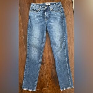 PAIGE Women's Straight Leg Blue Jeans